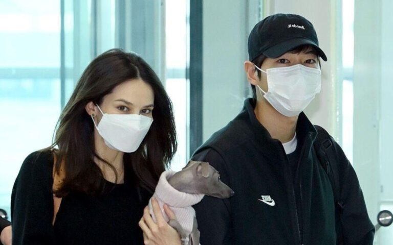 Song Joong Ki comemora a chegada de sua filha 2 Song joong ki e sua esposa 1