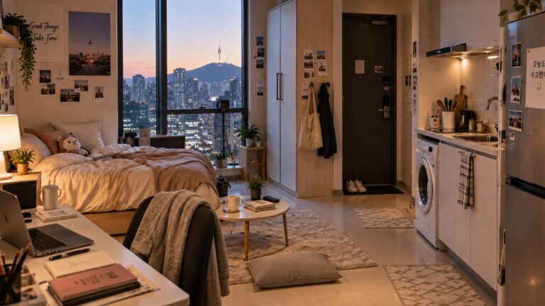 Por que os protagonistas dos doramas moram em casas tão diferentes? 3 Pequeno apartamento na Coreia