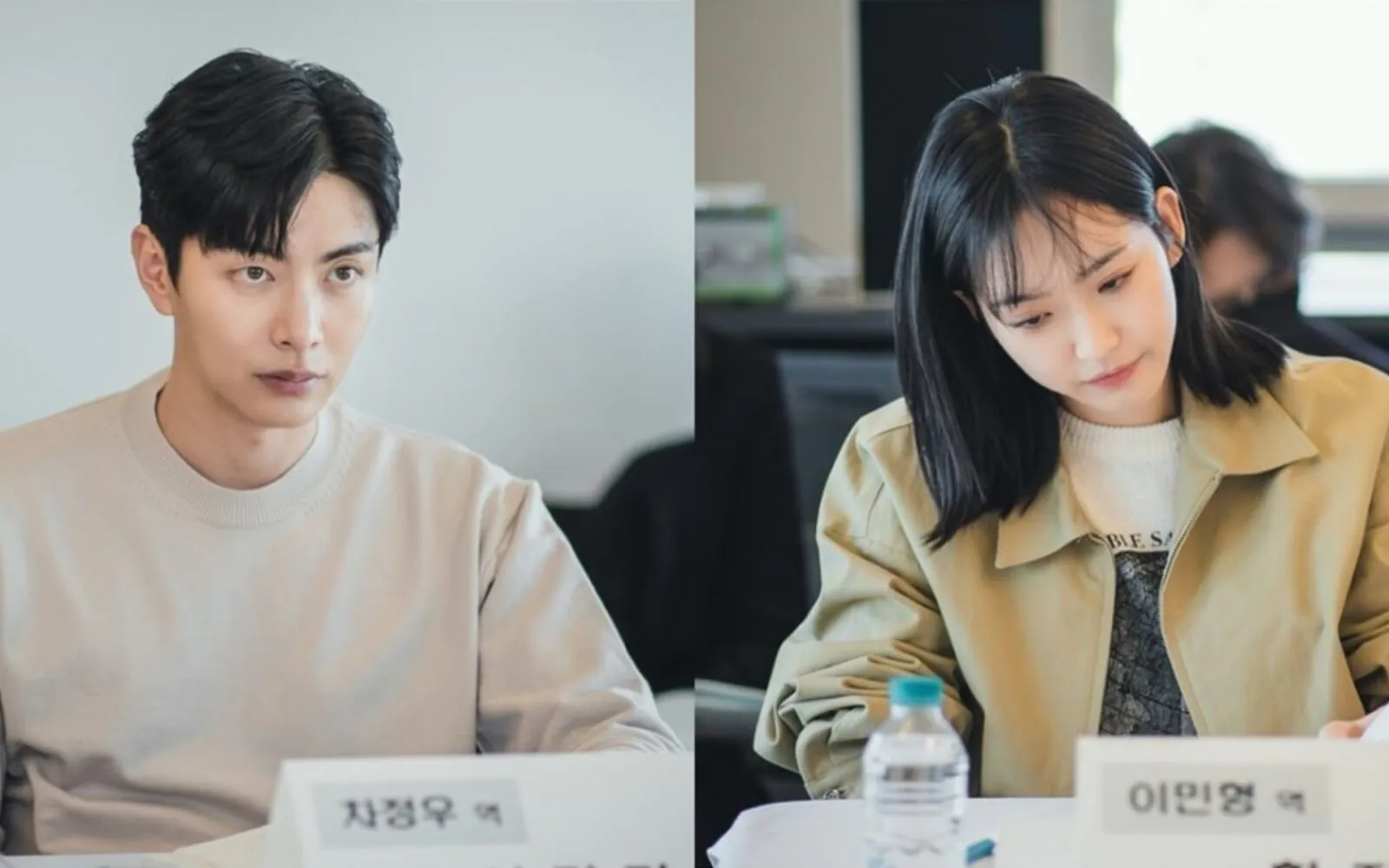 "Face Me", com Lee Min Ki e Han Ji Hyun, divulga imagens da leitura do roteiro